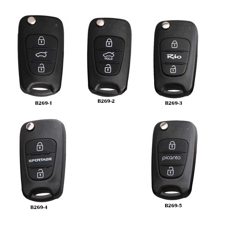 

Guaranteed 100% 3 Buttons Flip Remote Key Shell For Kia Rio Picanto Sportage Uncut TOY40 Blade Free Shipping, Black