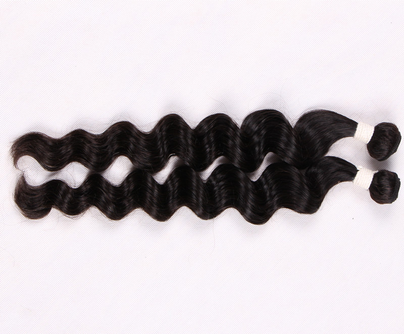 

G7A--Ripple Deep wave remy Hair Weave ,60g/pcs 5PC/LOT Indian Human Hair Extension Double Weft Free DHL