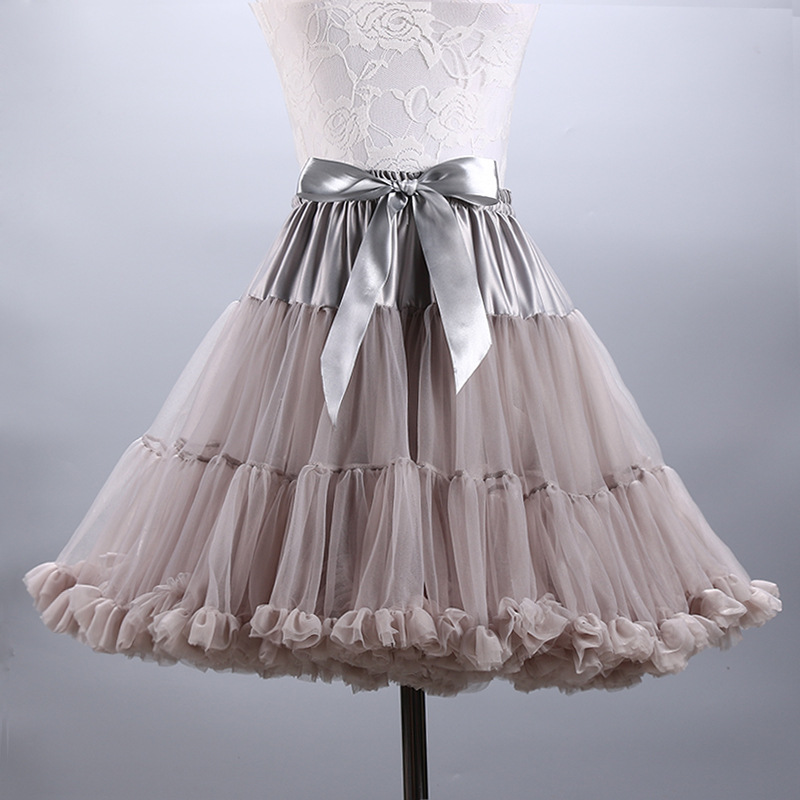 2017 Nouvelle Arrivée jupons mariée mariée crinoline dame fille des filles pour la fête blanche bleu ballet jupe de danse tutu
