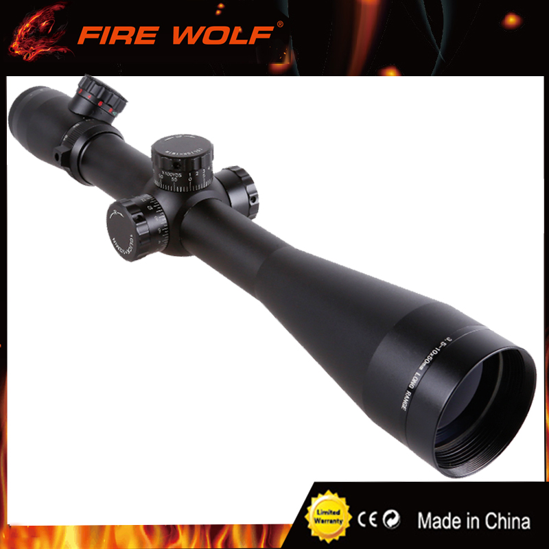 

FIRE WOLF M3 3.5-10X50 Tactical Optics Riflescope Red&Green Dot Reticle Fiber Sight Rifle Scope 30mm Tube