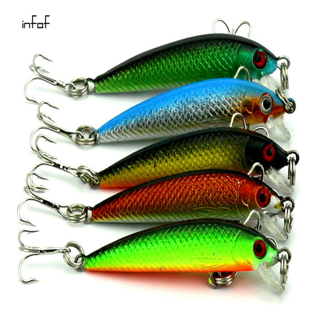 INFOF 5pcs/lot 5.5cm/2.16in 3.6g/0.127oz Minnow Fishing lures crankbait peche jerkbait artificial pike Fish bait hard bait-image-394634691