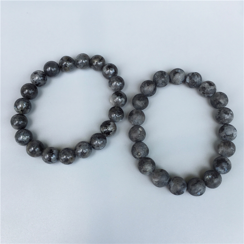 

10mm black labradorite beads bracelet,Elastic bracelet ,gemstone bracelet ,bead bracelet,matte or polished stone beads