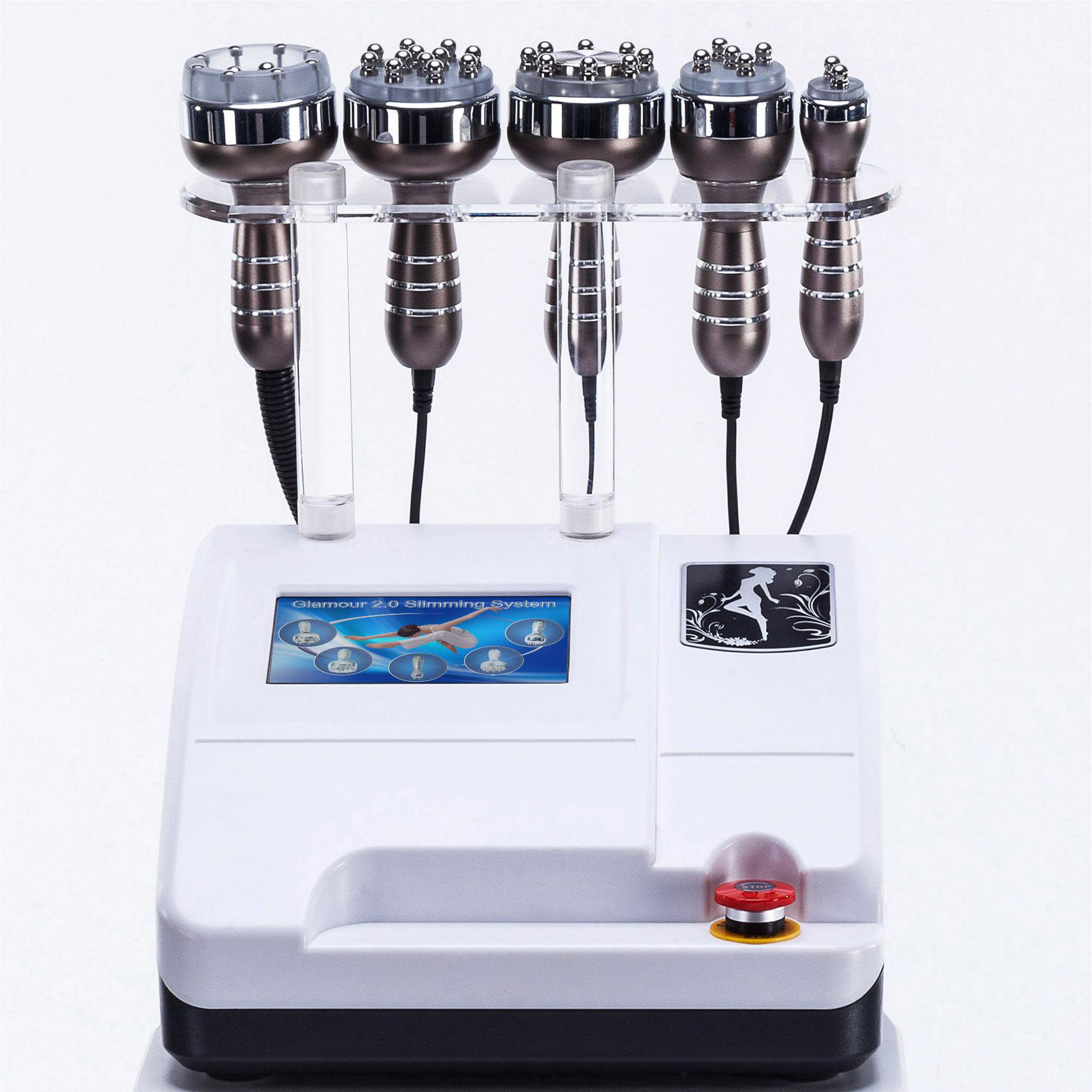 high quality 5 in 1 cavitation ultrasonic slimming multipolar vacuum radio frequency rf skin tightening slimming machine