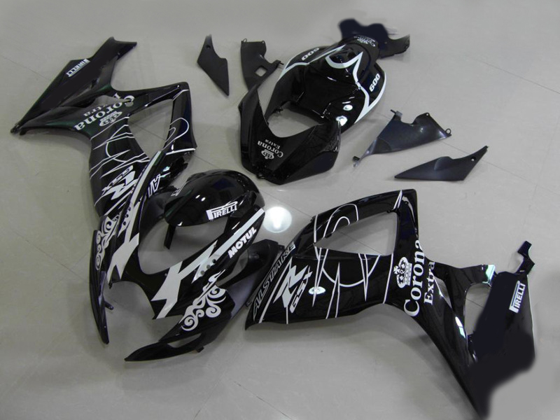

Injection Fairing body kit for 2006 2007 SUZUKI GSXR600 750 GSXR 600 GSXR 750 K6 06 07 gloss black Fairings set+gifts MN22
