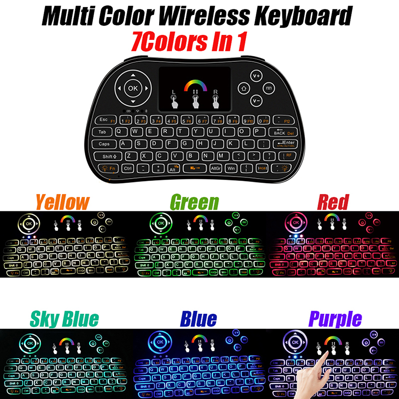 

Backlight Backlit Wireless Keyboard I86 Fly Air Mouse Keyboard Remote 2.4GHz Wireless Remote Control For S905X S912 android TV Box V88 MXQ
