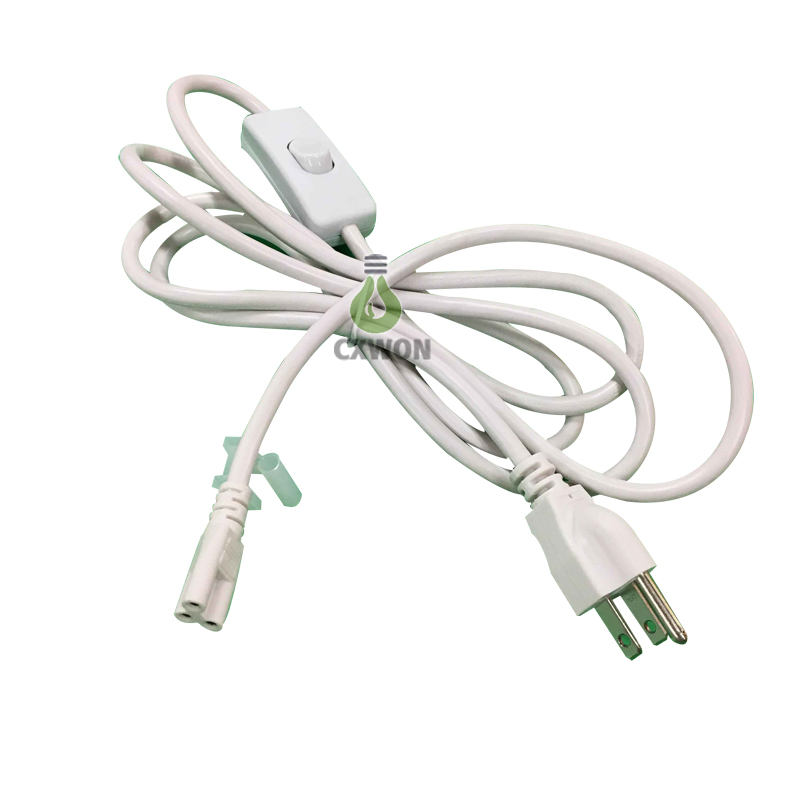 

led lighting accessories tube switch wire 2ft 3ft 4ft 5ft 6ft Cable for Integrated T8 T5 tubes lights Connector CE ROHS UL DLC