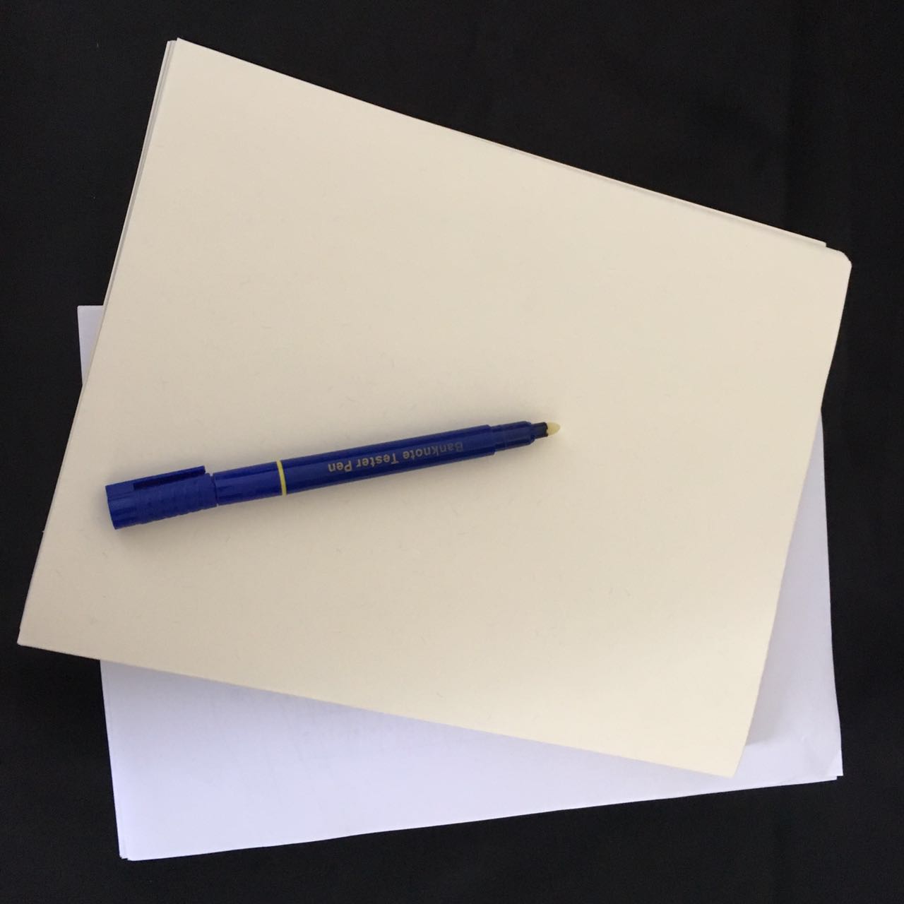 

200 sheets Contract paper 100% cotton linen pass counterfeit pen test paper high quality hot sale ivory color paper in US