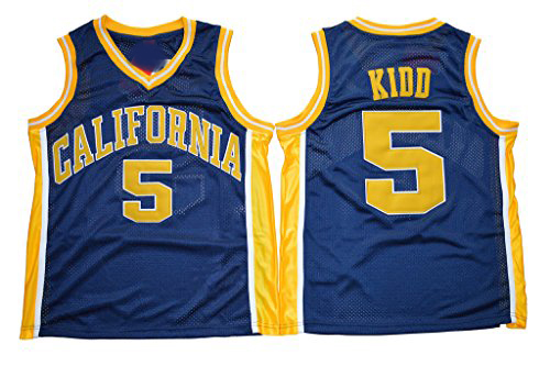 

Mens California Golden Bear Jason Kidd College Basketball Jerseys Vintage #5 Navy Blue Shirts University Stitched Jersey -XXXL