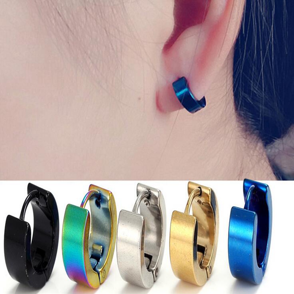 

10pair Fashion Vintage Simple Stainless Steel Stud Ear Buckle For Women/Man Simple Personality Jewelry Gift