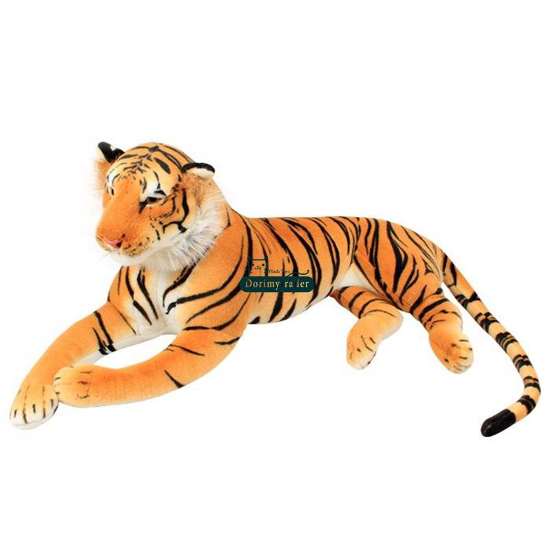 

Dorimytrader High Quality 105cm Giant Lifelike Animal Tiger Plush Toy School Photography Props Kids Play Doll DY61592, White
