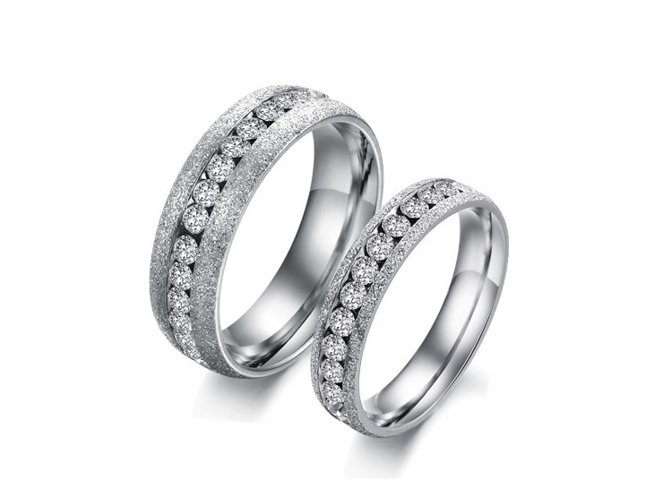 

Best Quality Fashion Titanium Diamond steel Ring for Men and Women Couple Rings Wedding Engagement Rings Band new ring jewelry N24