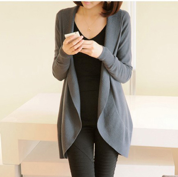 Automne hiver mode femmes à manches longues tricoté pull Cardigans vêtements d'extérieur châle tricots DF191