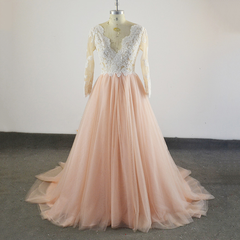 

Real Sample New Arabic Long Sleeves Lace Appliques Evening Dress Capped Floor Length Prom Dress Pink Custom Formal Evening Gowns Plus Size, Burgundy