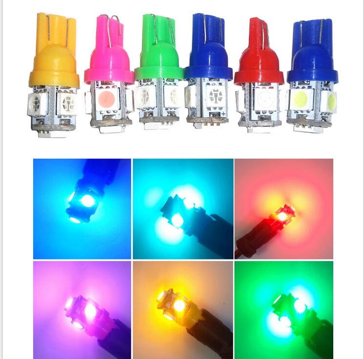 Livraison gratuite! 100pcs / lot T10 5050 5SMD LED Ampoule 194 168 W5W Wedge XENON BLANC Feu arrière de voiture Nouveau