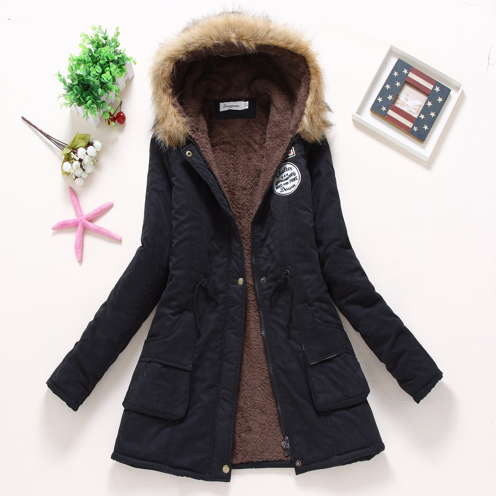 

2017 New Parkas Female Women Winter Jacket Coat Thicken Cotton Winter Jacket Womens Warm Parkas for Women Parkas Coats, As picture