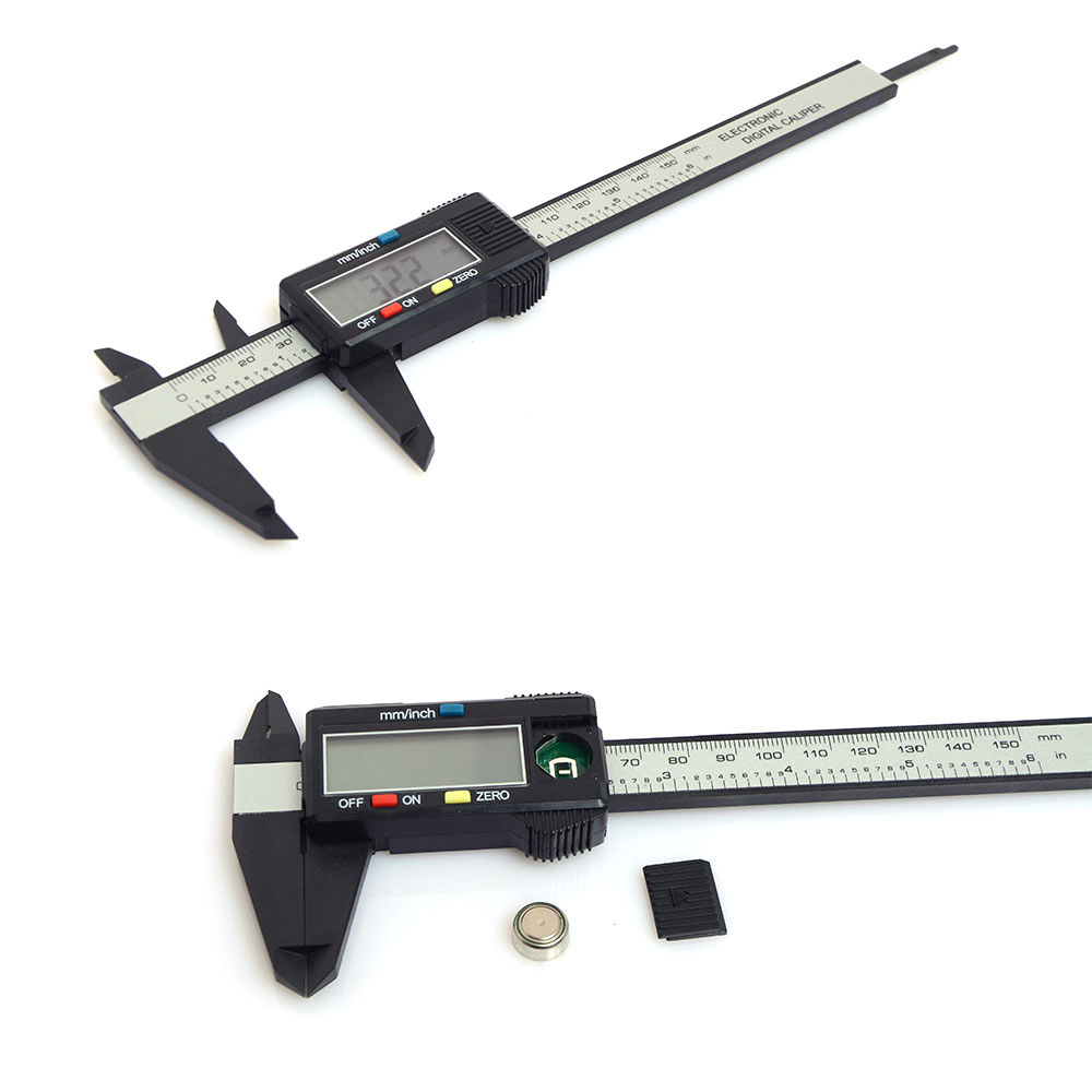 

150mm 6inch LCD Digital Electronic Carbon Fiber Vernier Caliper Gauge Micrometer