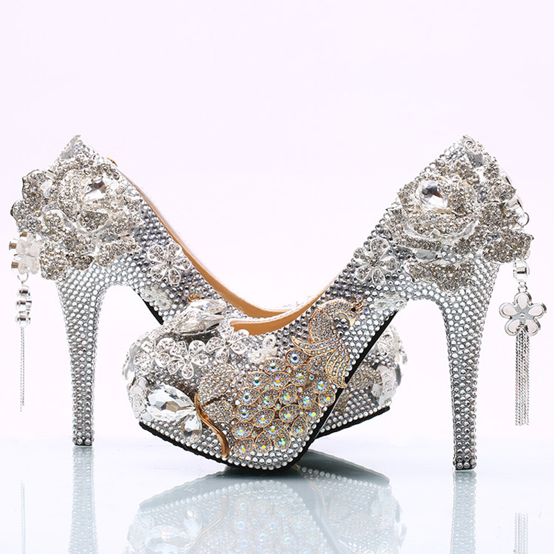 silver pumps size 12