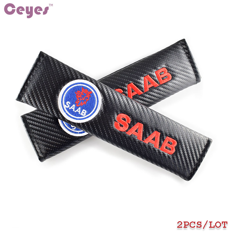 

Car Accessories Safety Belt Cover Carbon Fiber Protection for Saab 9-3 9-5 93 9-7x 95 9000 Seat Belt Cover Car Styling 2pcs/lot