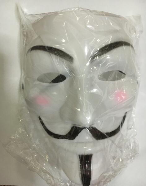 

200pcs Vendetta mask V masks fawkes V vendetta team pink blood scar masquerade Movie Adult Guy Halloween Cosplay party face carnival