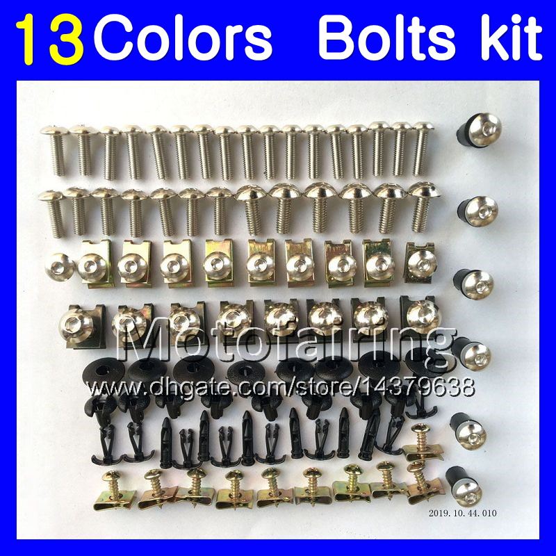 

Fairing bolts full screw kit For KAWASAKI NINJA ZXR400 1991 1992 1993 ZXR-400 ZXR 400 1994 1995 1996 Body Nuts screws nut bolt kit 13Colors