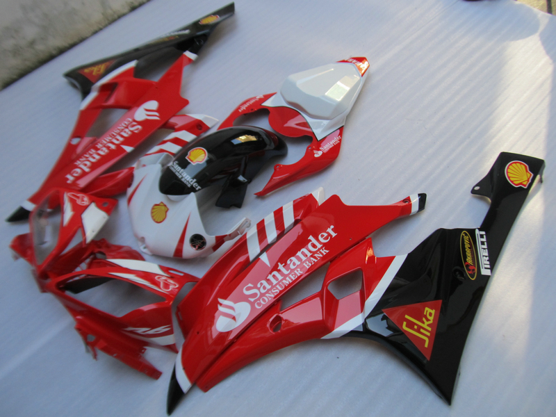 

Injection molding fairing kit for Yamaha YZF R6 2006 2007 red white black fairings set YZFR6 06 07 OT08, Same as picture