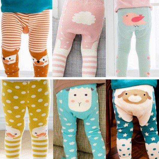 

New kids cute Toddler animal PP Pants Baby Warmer Leggings Tights Baby Trousers Toddler Dog Elephant Sheep Pants 8 styles, As pictures