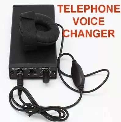 

Telephone Voice Changer Professional Disguiser Phone Transformer voice Changer televoicer handheld Change Voice Gadgets black in retail box