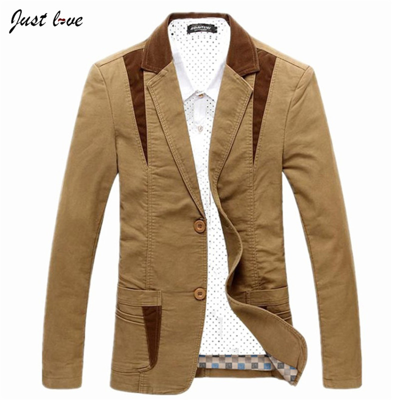 

Wholesale- Men Cotton Casual Blazer New Men's Plus Size -6XL Business Casual Jacket Coat Male Fashion Solid Color Men's Cardigan Jacket, Black