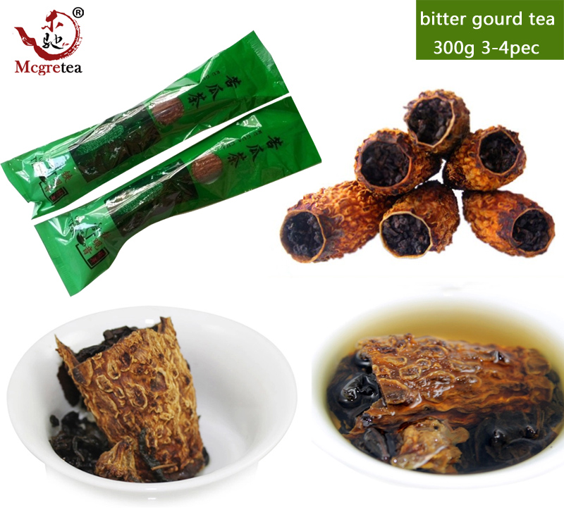 

[Mcgretea]300g Balsam Pear tea kugua Anxi tie kuan yin tea cellaring oolong tea bitter gourd exquisite +gift Free shipping