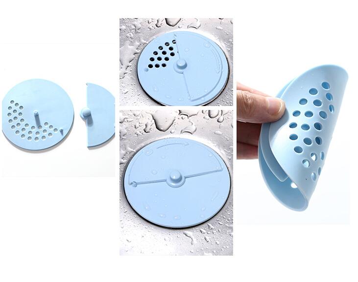 Plat Bleu 1pc Pipe Et /évier en Silicone Filtre De Purge des Cheveux Cr/épines /évier Filtre Anti-Blocage des /égouts Filtre De Vidange Cheveux /écran pour La Cuisine Salle De Bains