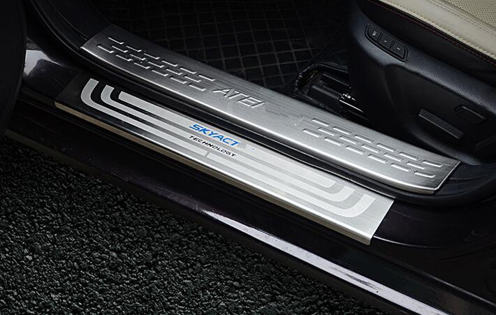 

High quality stainless steel 8pcs(4 internal+4 external)car door sills scuff footplate,guard plate For Mazda 6 Atenza 2014-2017