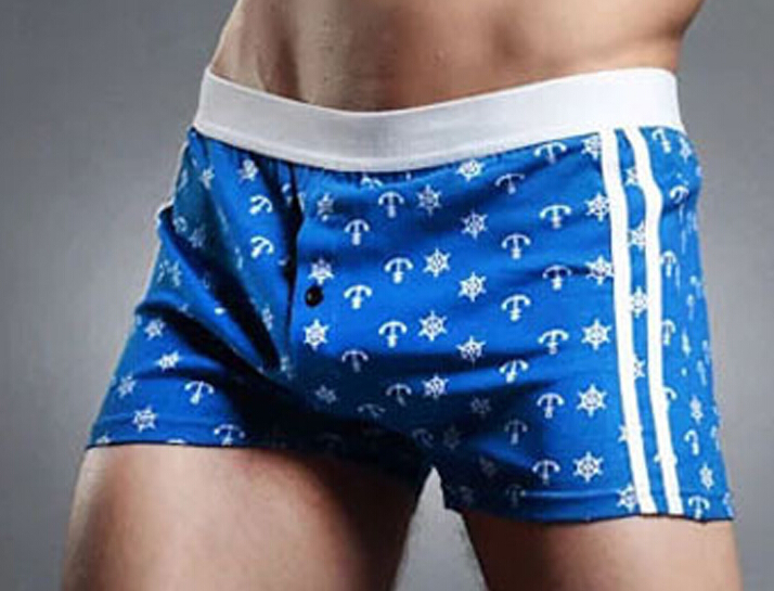 

New Sexy Men Cotton Breathable Boxer Trunks Home Sleepwear High Quality Man Underpants Boxer Casual Shorts, Red