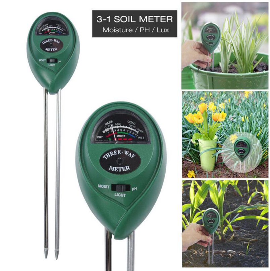 Medidor digital de humedad para suelo 4 en 1 JDD medidor de temperatura y luz solar, para jard/ín, agricultura, interior y exterior