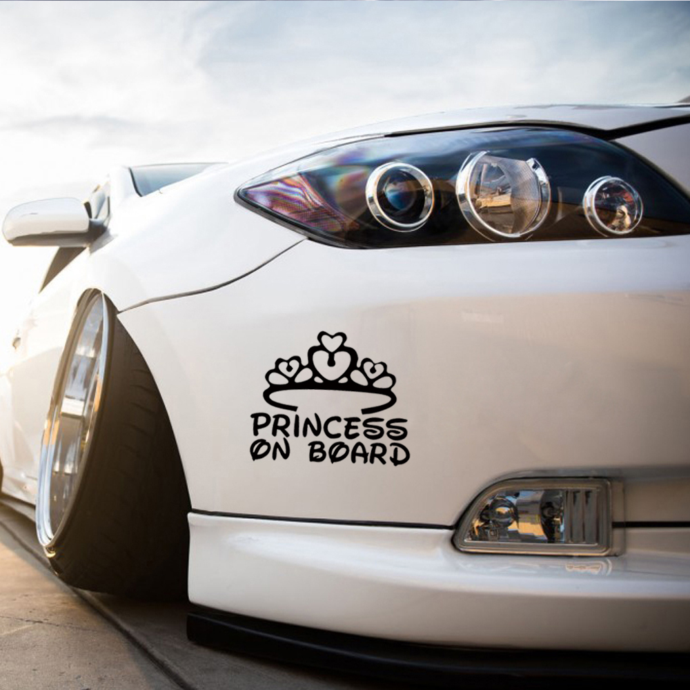 Vente chaude Personnalité Car Styling Pour Princesse à bord de bébé pare-chocs de voiture autocollants en vinyle Wall Art graphique Surface Jdm