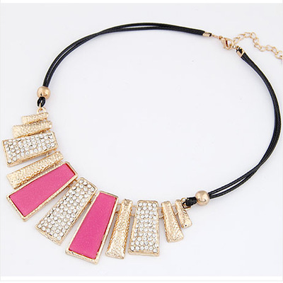 

2017 Exaggerated Bohemian Choker Necklace Jewelry Irregular Geometric Nubuck Leather Rope Chain Women Chokers Pendant Necklaces