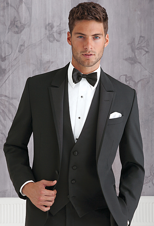 

Hot Sale Black Tuxedos Slim Fit Mens Wedding Suits One Button Groom Wear Cheap Three Pieces Cheap Formal Suit(Jacket+Pants+Vest), Same as image
