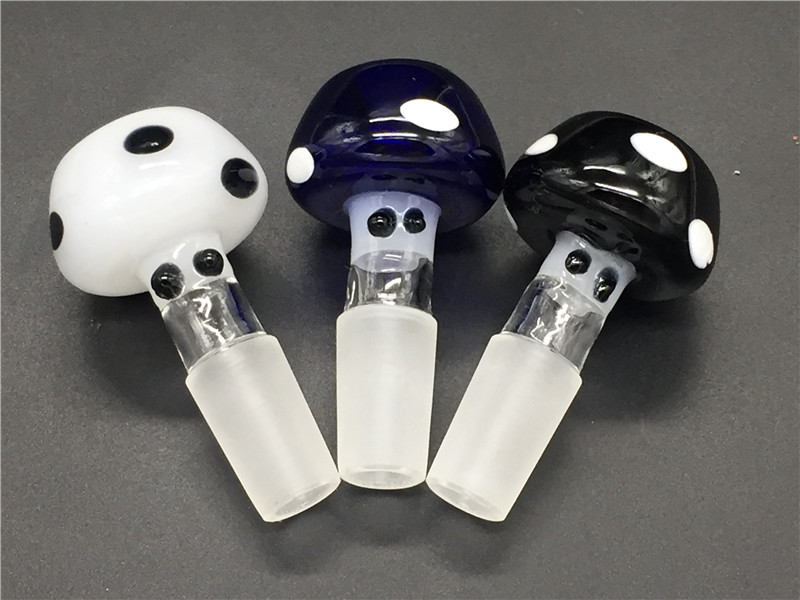 

New Arrival 14mm 18mm Male Mushroom Glass Bowls For Bongs Bull Glass Heady Bowl For Water Pipe Free Shipping