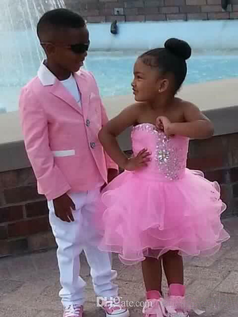 

Pink Jacket White Pants Kid Suits Little Boy Formal Occasions Wedding Suit/Boy's Custom made (Jacket+Pants+Tie) Free Shipping, Custom made from color chart