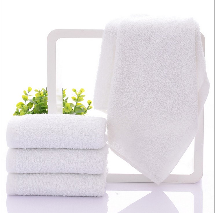 

100% Cotton White Face Hand Hair Towel Washcloth Hotel Favor Supplies 10pcs/lot JF007
