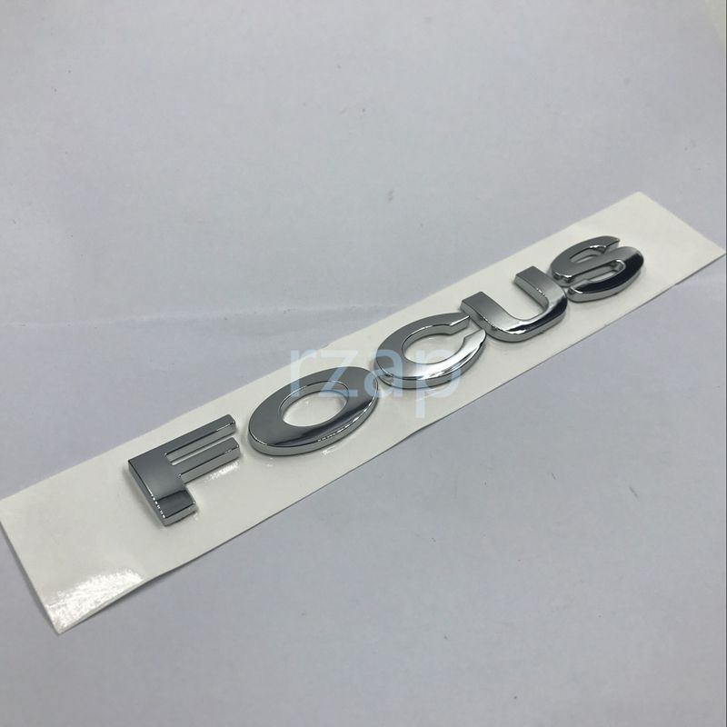 

New style Focus Lettering Logo Emblem For Ford focus Car Rear Trunk Badge Name Plate Sticker, Silver