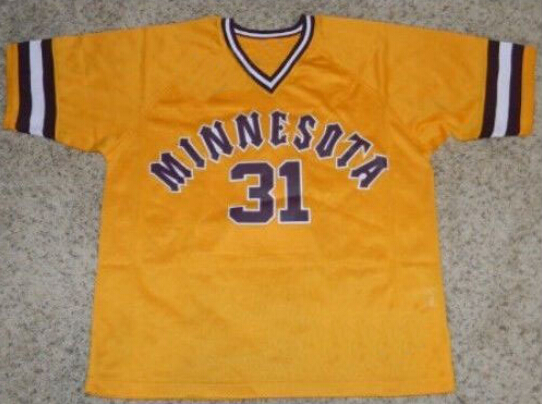 

#31 Dave Winfield Jersey Minnesota Gophers 100% Stitched Custom Baseball Jerseys Any Name & Number Free Shipping, Yellow