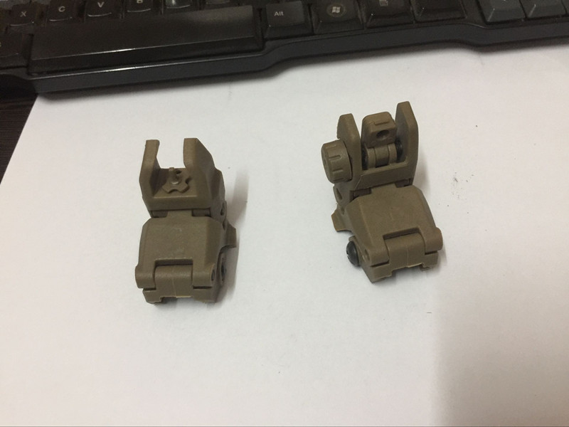 

2017 Hot Sale Back-up Sight Gen 1 Front And Rear Folding Sights For Airsoft DE With Box