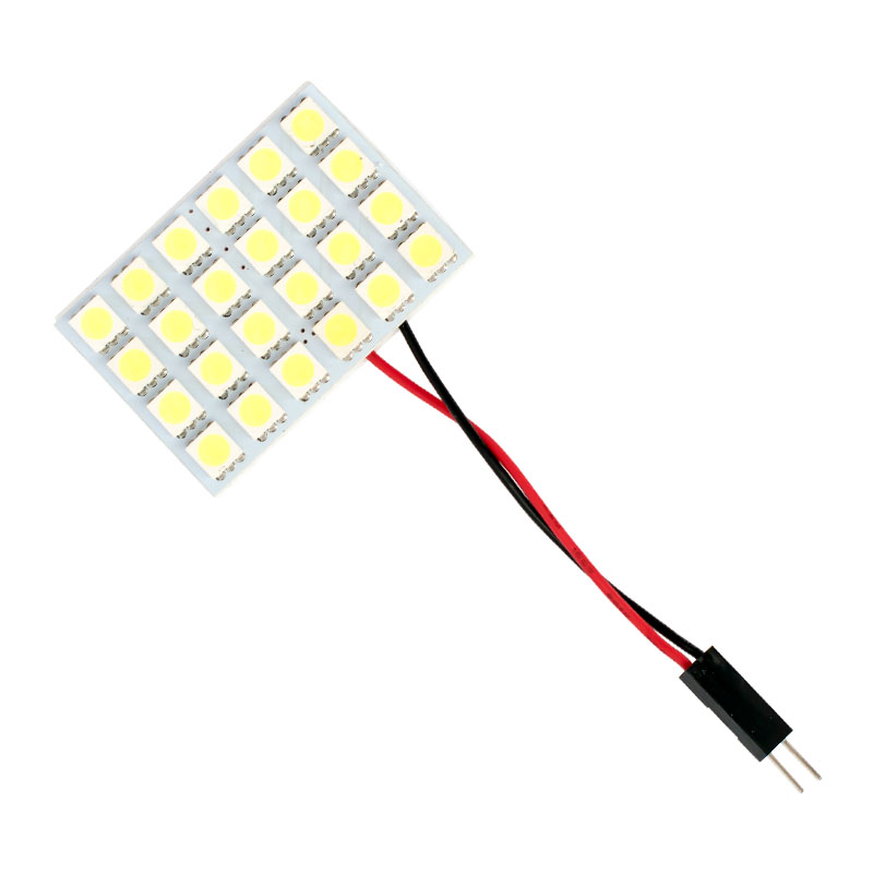 

10X High Quality Super Bright T10 W5W C5W Festoon 2 Adapter 24 SMD 5050 LED Auto Panel Light Reading Bulb Car Interior Map Lamp 12V
