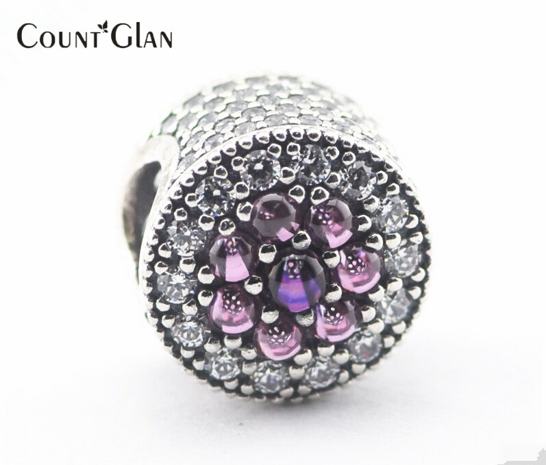 

dazzling floral crystal beads fit pandora charms silver 925 original bracelet 2016 new diy sterling-silver-jewelry summer bead, Black