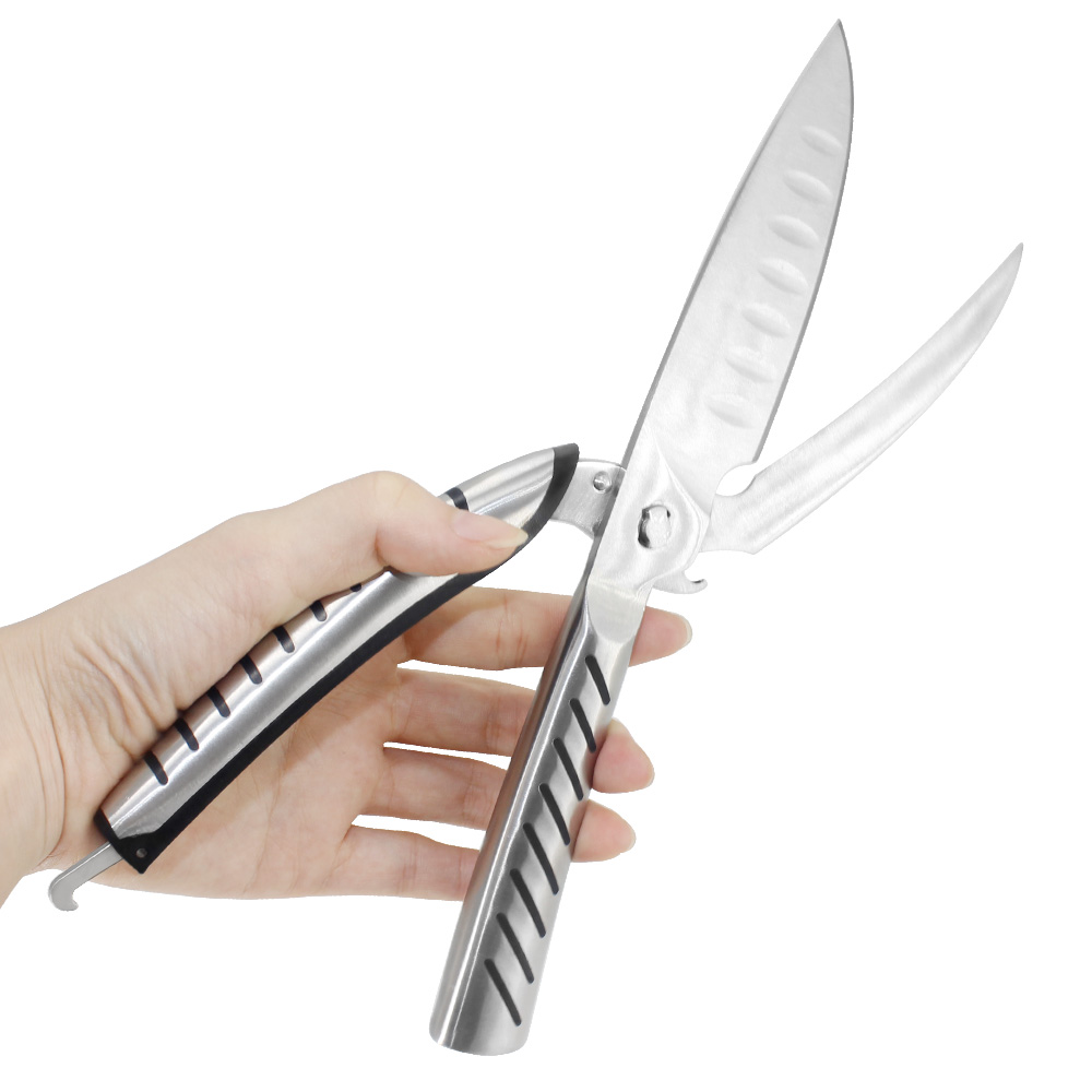 2021 Family & Car Camping Kitchen Scissors Knife For Fish Chicken Household Stainless Steel Multifunction Cutter Shears-image-405488716