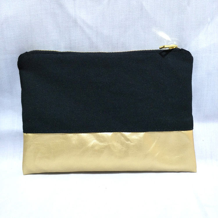 Black+gold leather