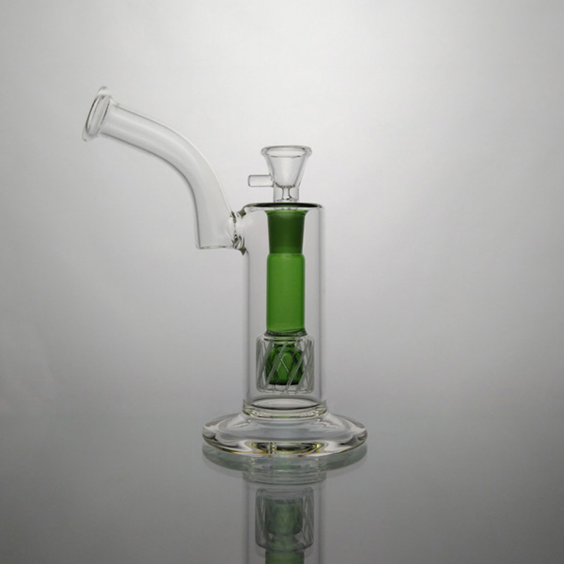 

Glass Bong Scientific Glass Bongs Green Inner Bubbler With 18.8mm Glass Bowl High Quality