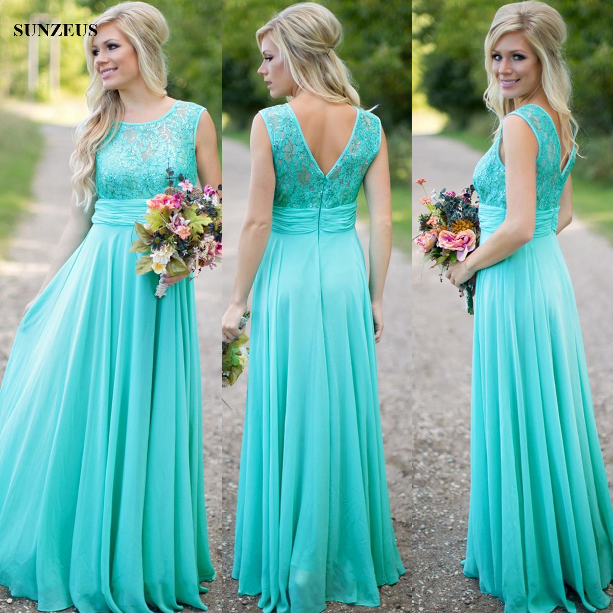 vestido cor azul turquesa