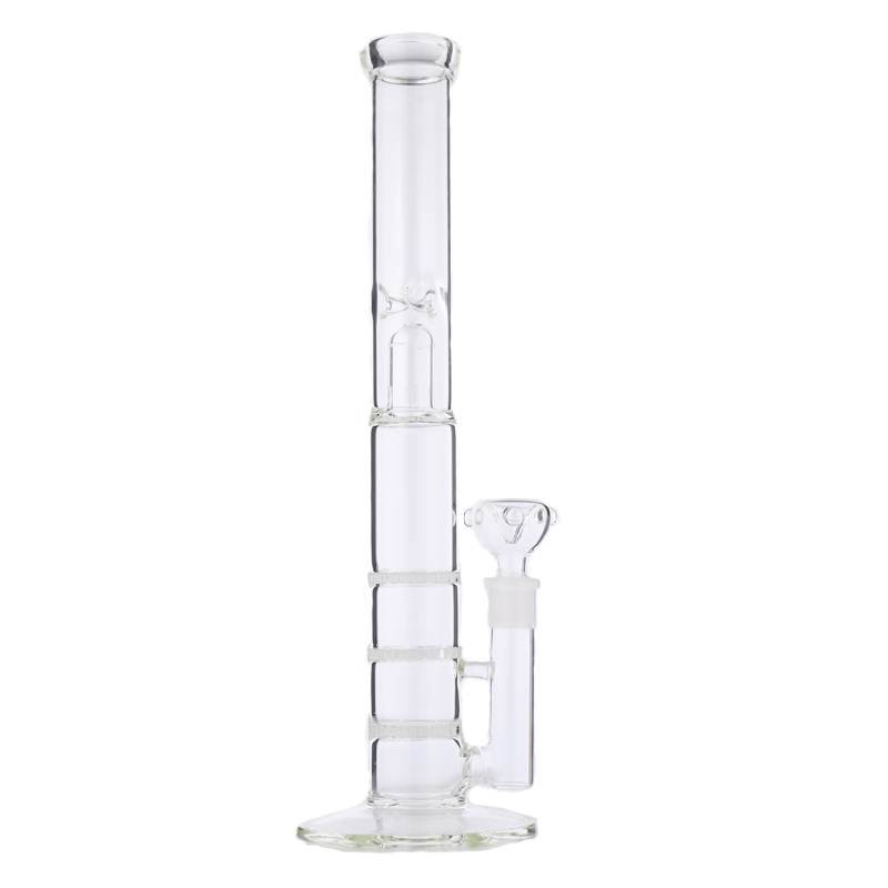 

Hookahs Triple bell cover perc bong glass water pipes 17.5 inches tall 5mm thick for smoking