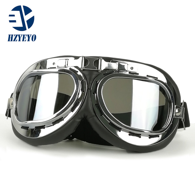 

New Protect Motorcycle Goggles Colored Sunglasses Scooter capacetes Glasses 5 Colors HZYEYO FJ006